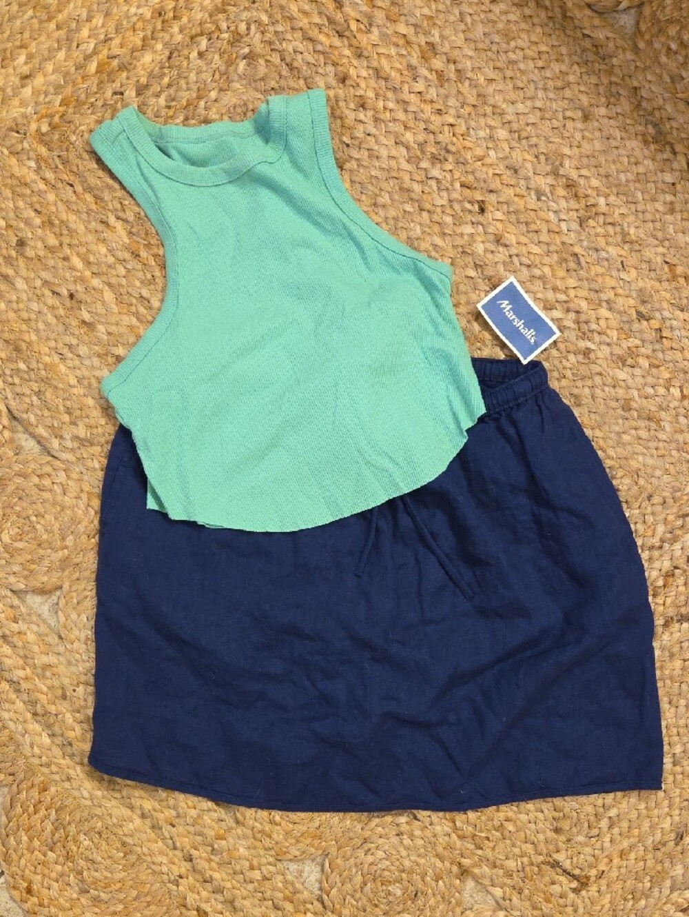 NWT Vibrant Navy Linen Skort S